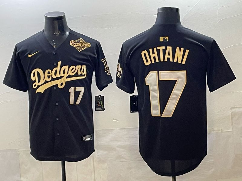 Men 2026 Nike Los Angeles Dodgers #17 Ohtani black Game MLB Jersey 06